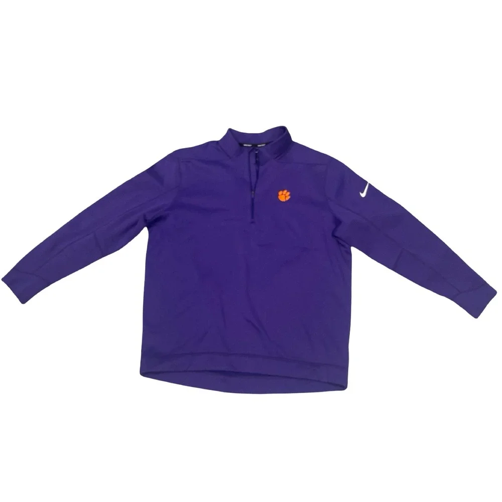 Nike Golf Clemson‎ Tigers Women Purple Quarter Zip Pullover AR2600-547 XL sporty